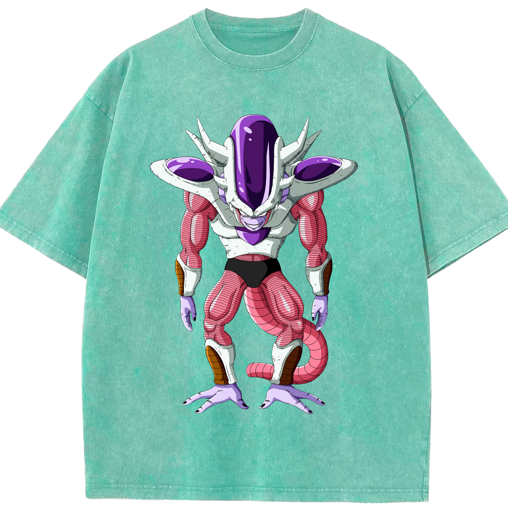 （画像用） ドラゴンボール フリーザ DRAGON BALL Frieza 綿100% ヴィンテージ風 半袖Tシャツ（フロントプリント）